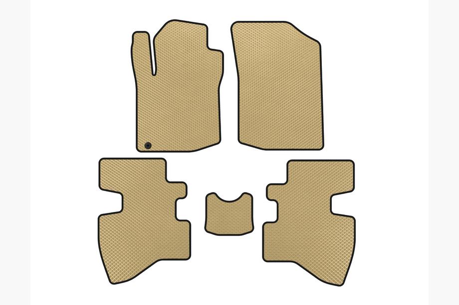 Toyota Aygo 2007-2014 EVA Floor Mats (2007-2009, HB, 3-Door, Beige) Image