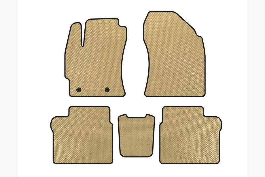 Toyota Corolla 2013-2019 EVA Floor Mats (2016-2019, SD, Beige) Image