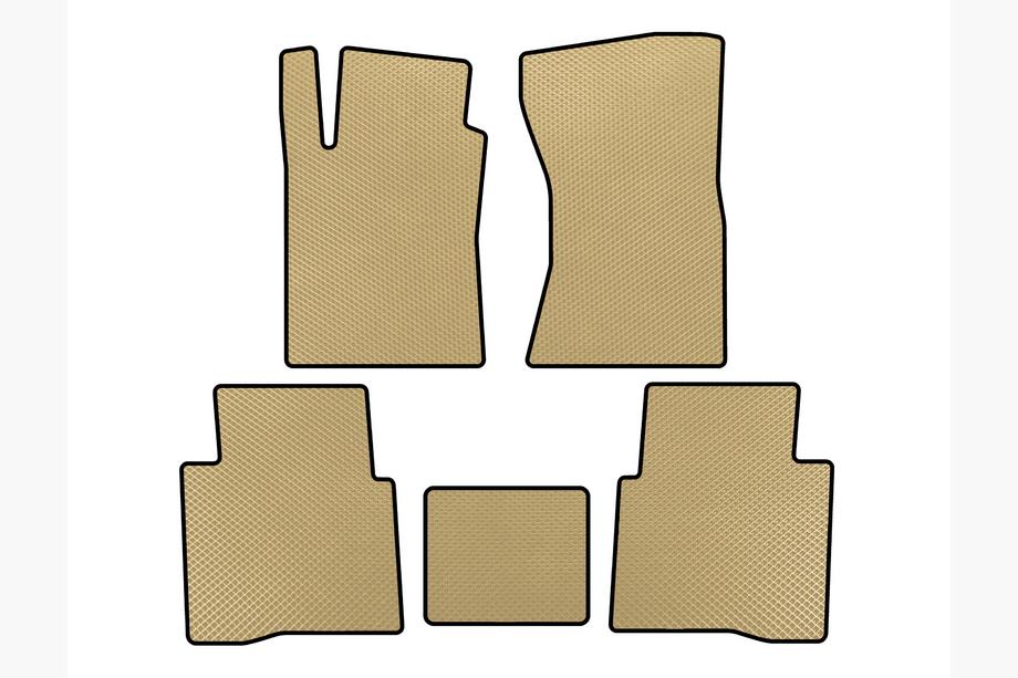 Toyota Fortuner 2006-2015 EVA Floor Mats (Beige) Image