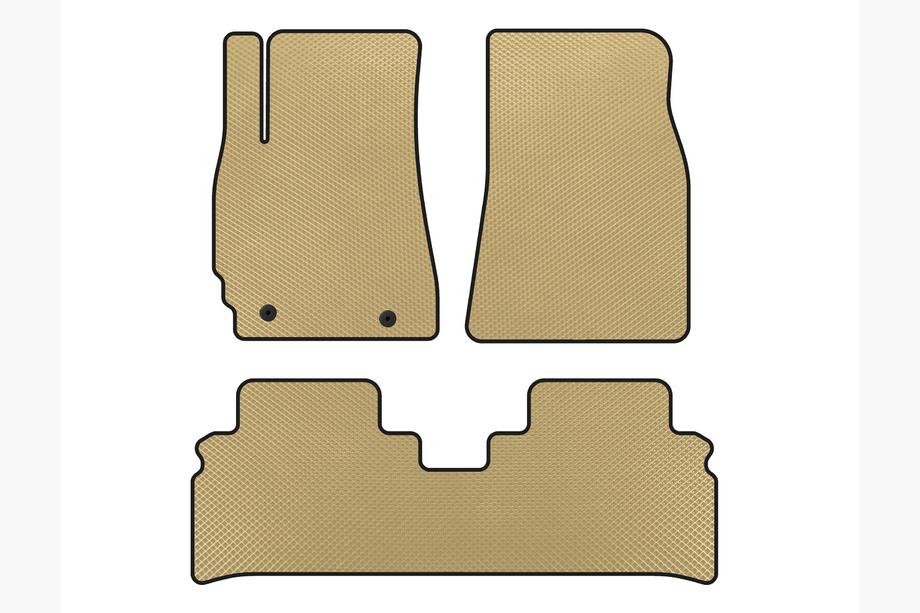 Toyota Highlander 2000-2008 EVA Floor Mats (Beige) Image