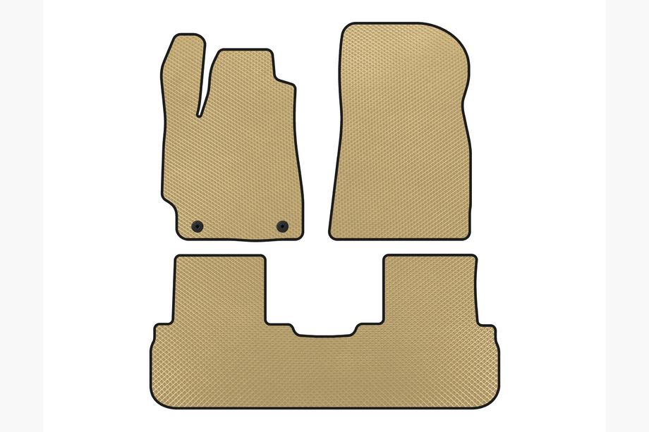 Toyota Highlander 2008-2013 EVA Floor Mats (2 Rows, Beige) Image