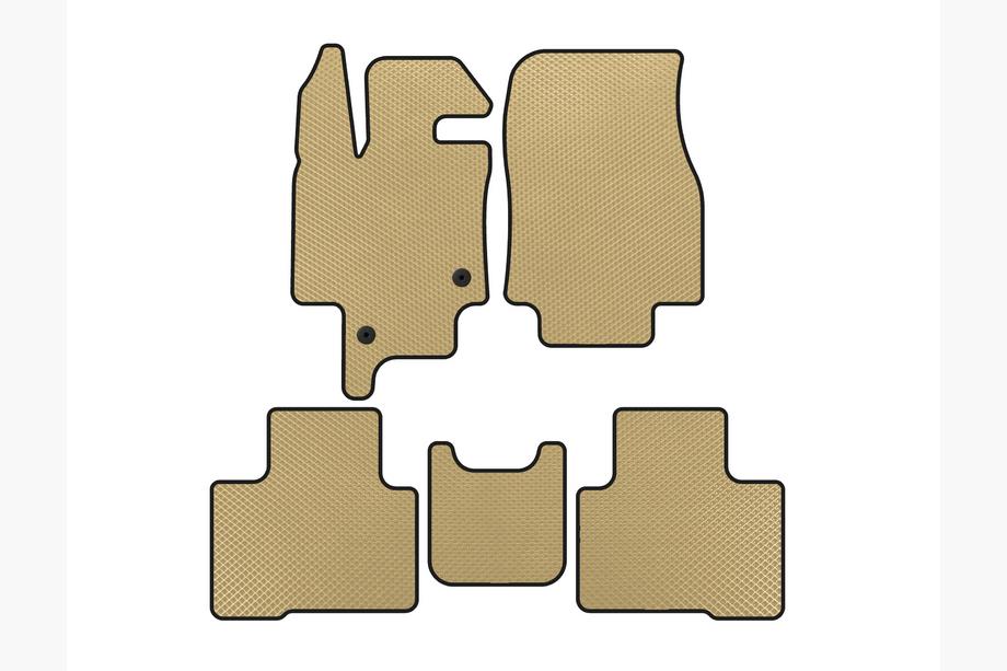 Toyota Highlander 2019- EVA Floor Mats (2 Rows, 7-Seater, Beige) Image