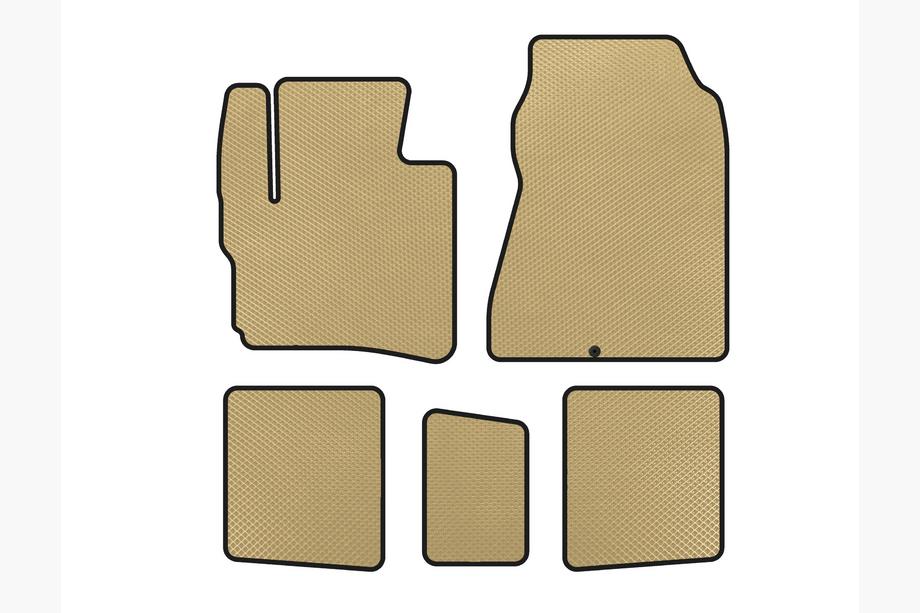 Toyota IQ 2008-2015 EVA Floor Mats (HB, Beige) Image