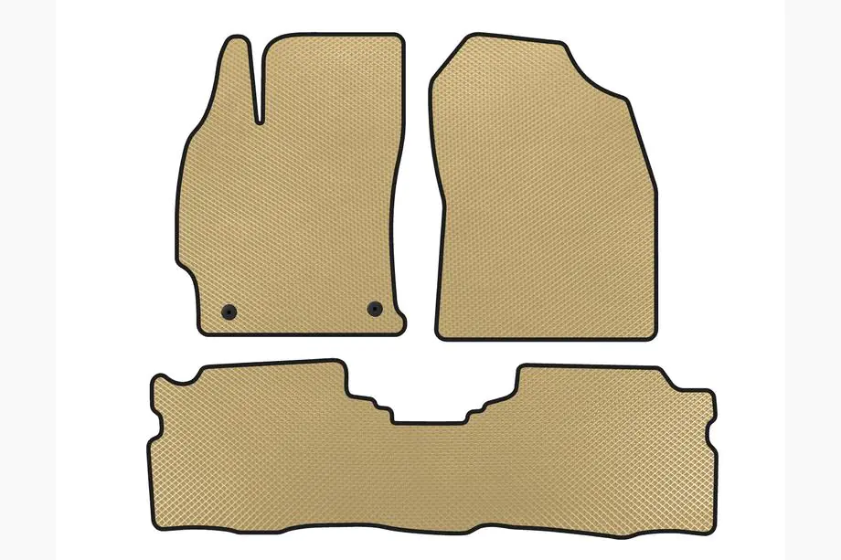 Toyota Prius 2015-2022 EVA Floor Mats (LB, Hybrid, Beige) Image