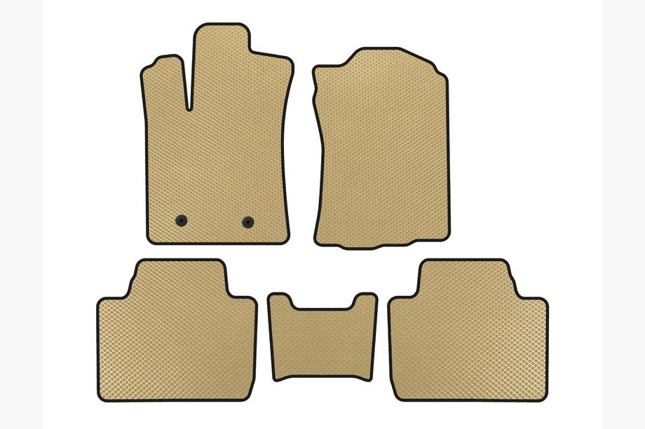Toyota Tacoma 2015–2023 EVA Floor Mats (Beige) Image