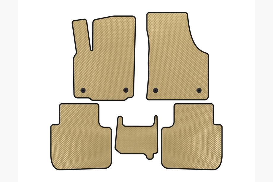 Volkswagen Atlas (Terramont) 2016- EVA Floor Mats (2 Rows, 7-Seater, Beige) Image