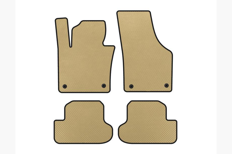 Volkswagen Beetle 2011-2015 EVA Floor Mats (HB, Beige) Image