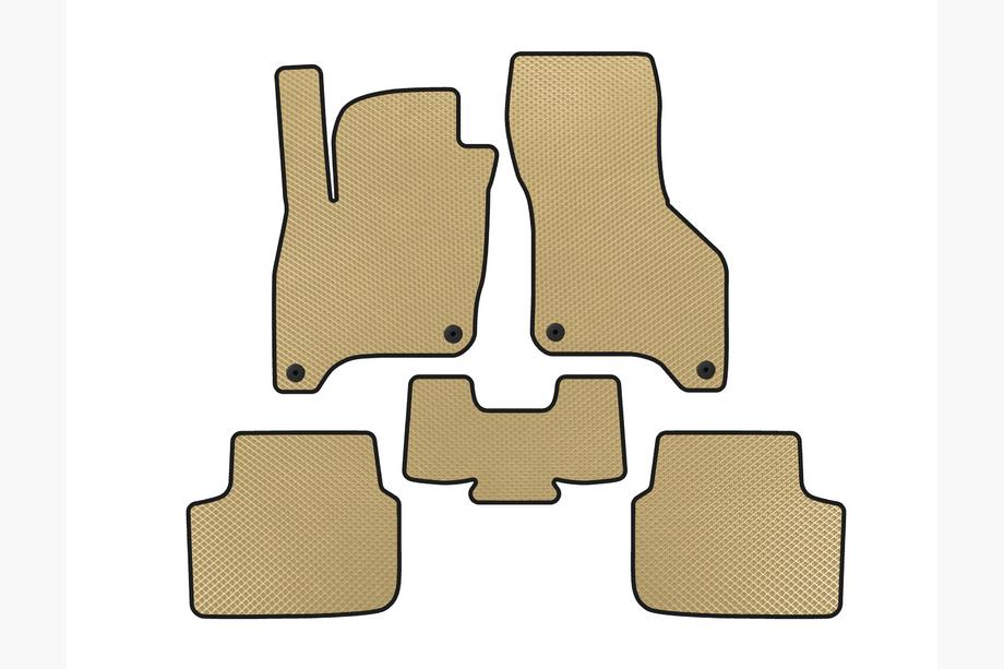 Volkswagen E-Bora 2019- EVA Floor Mats (SD, Electric, Beige) Image