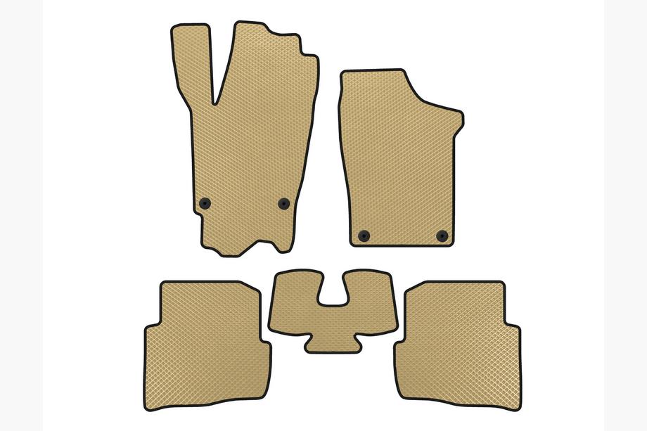 Volkswagen Fox 2003-2021 EVA Floor Mats (HB, 3-Door, Beige) Image