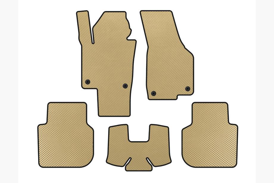 Volkswagen Passat B8 2015-2023 EVA Floor Mats (2015-2019, SD, Beige) Image