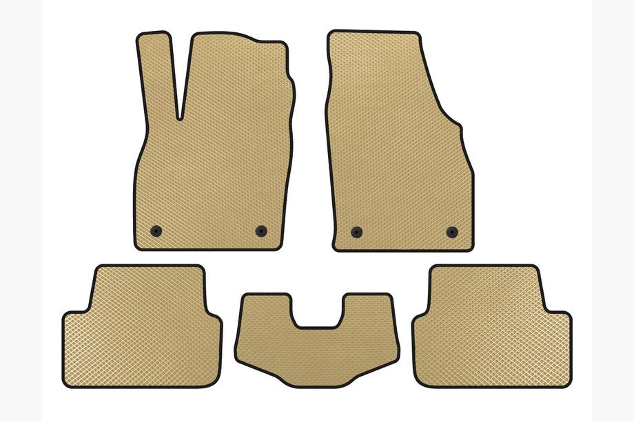 Volkswagen Polo 2017- EVA Floor Mats (HB, Beige) Image