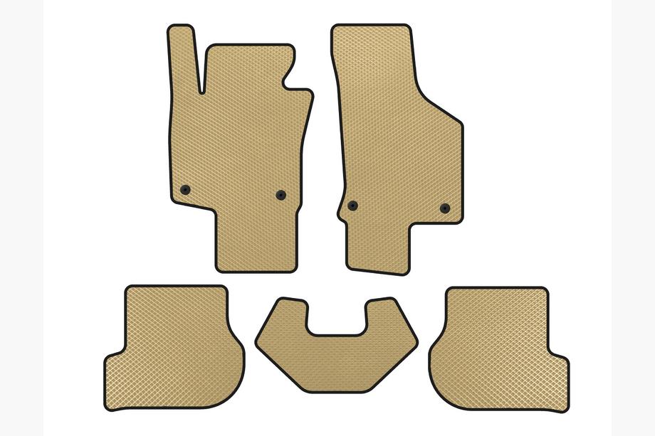 Volkswagen Scirocco 2008-2017 EVA Floor Mats (HB, 3-Door, Beige) Image