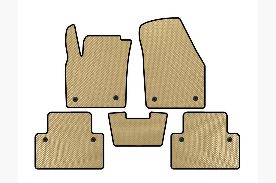 Volvo C30 2006-2012 EVA Floor Mats (HB, 3-Door, Beige) Image
