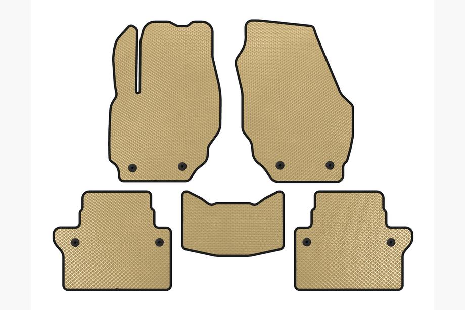 Volvo S80 2006-2016 EVA Floor Mats (Beige) Image