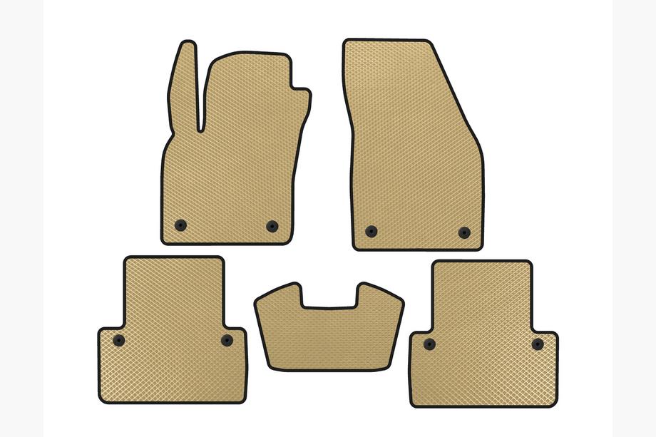 Volvo V50 2004-2012 EVA Floor Mats (2007-2012, SW, Beige) Image