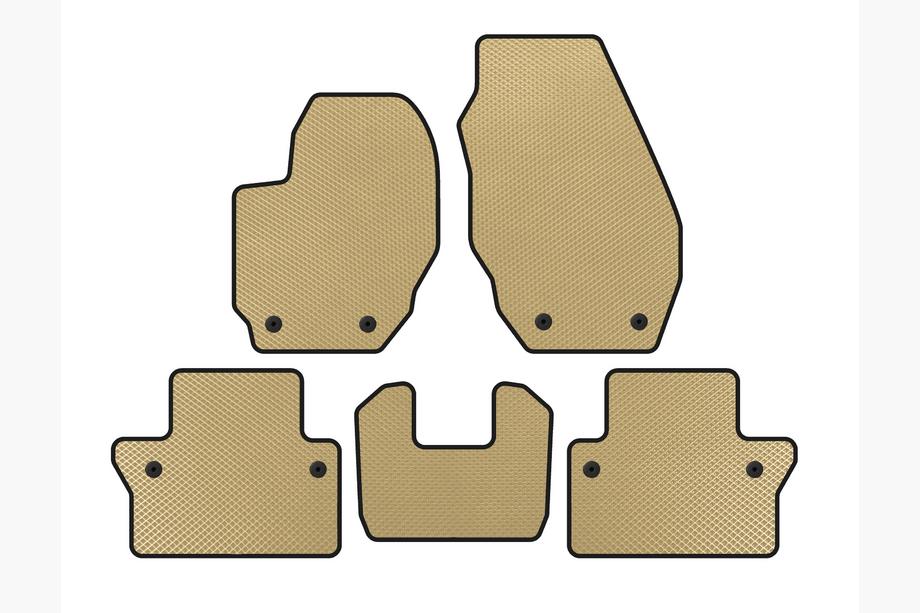 Volvo V70 2007-2013 EVA Floor Mats (Beige) Image