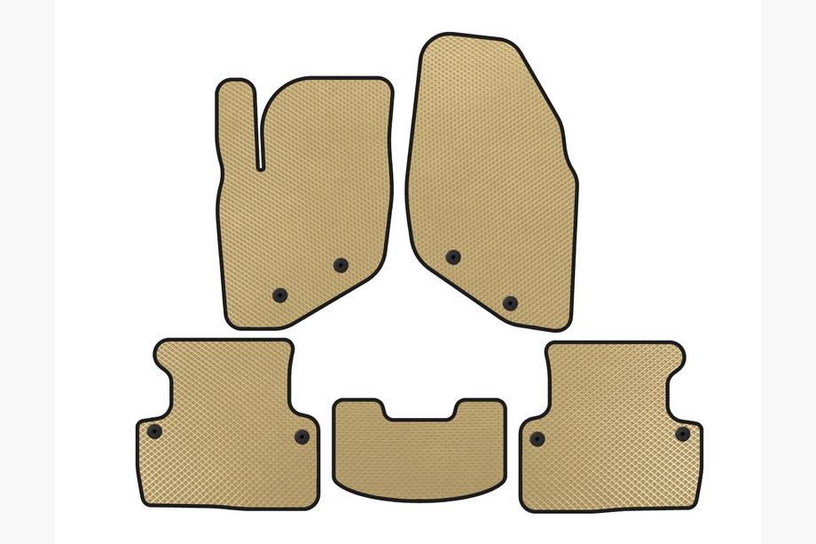 Volvo V70 2000-2007 EVA Floor Mats (Beige) Image