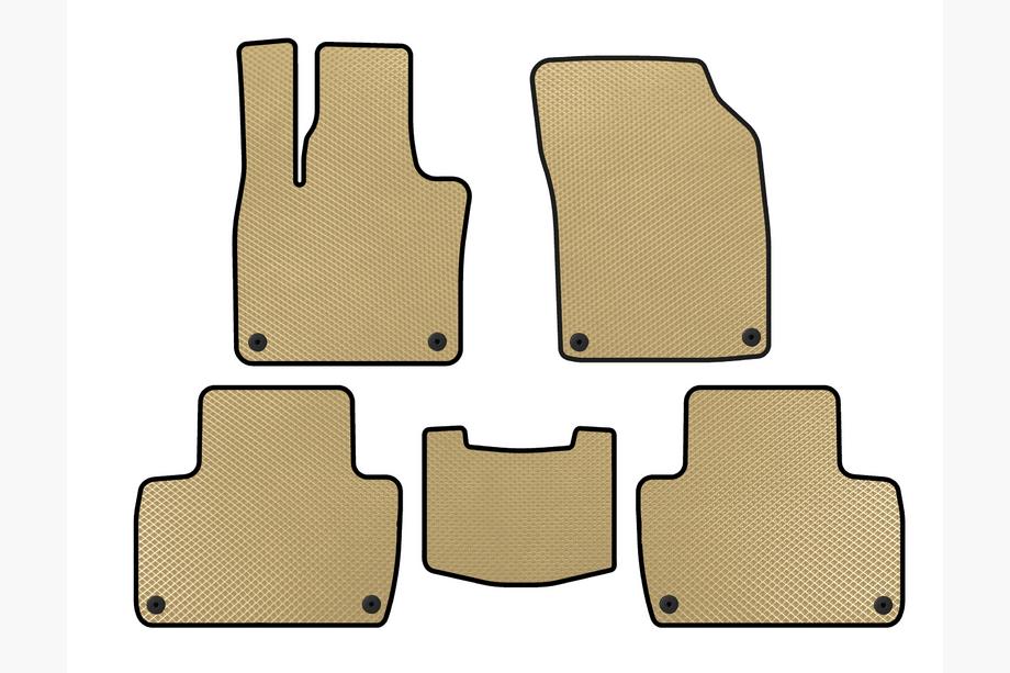 Volvo XC90 2015- EVA Floor Mats (2 Rows, Beige) Image