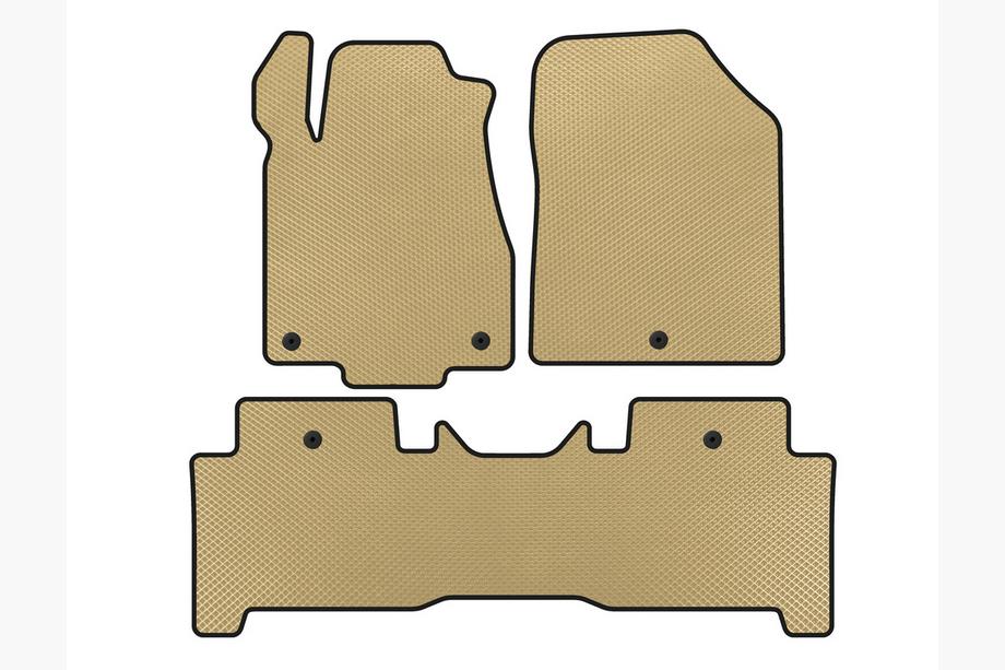 Acura MDX 2007-2013 EVA Floor Mats (2 Rows, Beige) Image