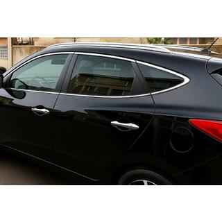 Chrome Window Trim Set (10 pcs, Stainless Steel) Hyundai IX-35 2010-2015 photo 1