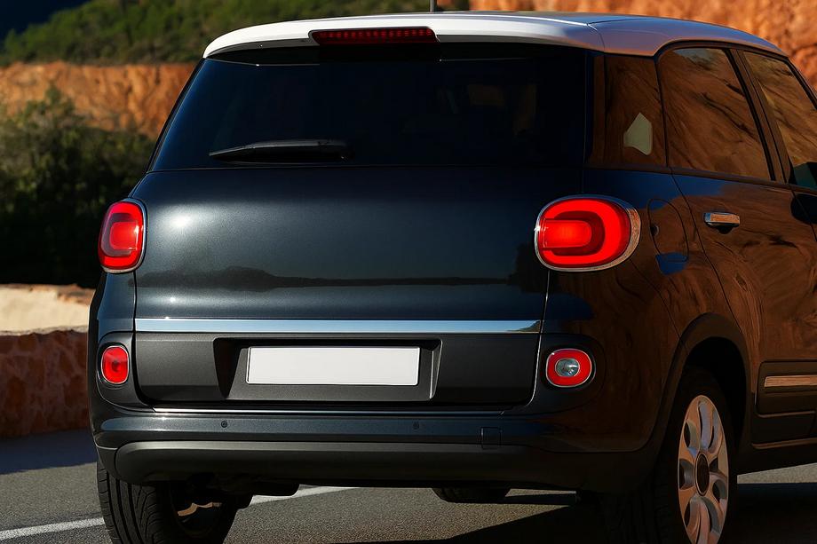 Fiat 500/500L 2013-2022 Trunk trim stainless steel OmsaLine - Italian Stainless Steel Image