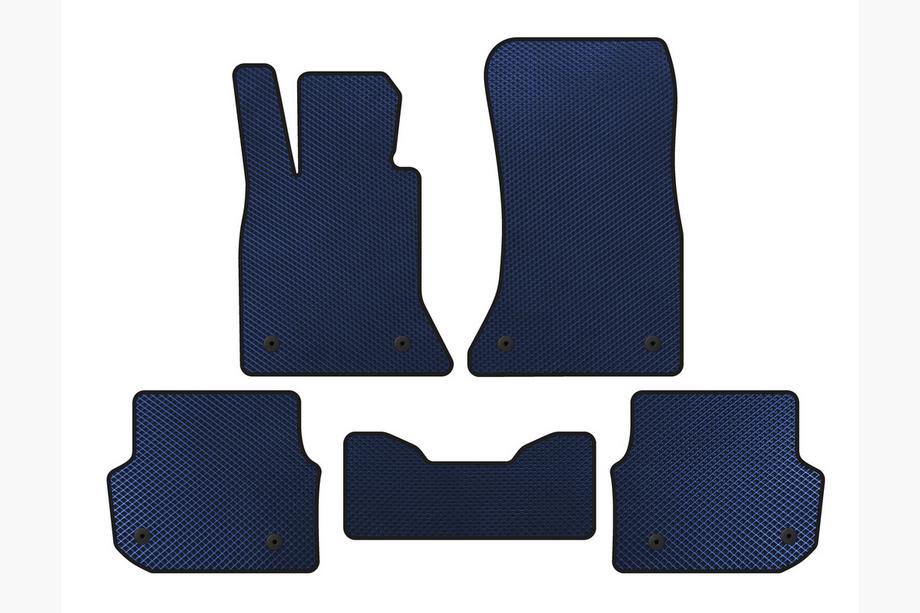 BMW 5 Series F10/F11 2010–2016 EVA Floor Mats (for F-11, Blue) Image