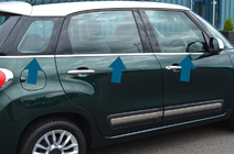 Fiat 500/500L 2013-2022 Window Trim Molding (6 pcs, Stainless Steel) photo 2