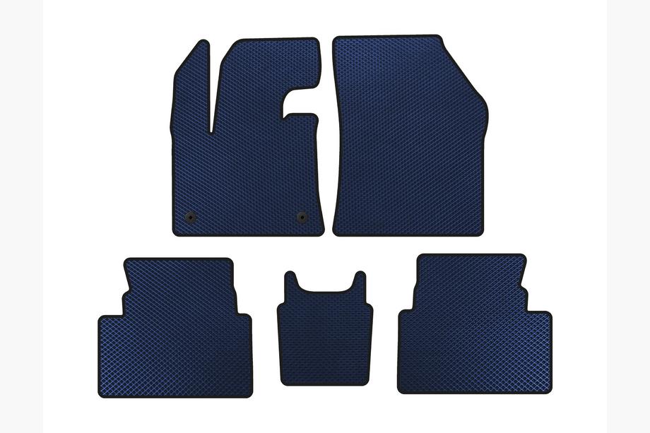 Citroen C5 Aircross 2017-2025 EVA Floor Mats (Floor-Mounted Gas Pedal, Blue) Image