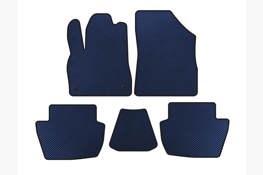 Citroen DS-5 2011-2015 EVA Floor Mats (HB, Hybrid/Automatic, Blue) Image