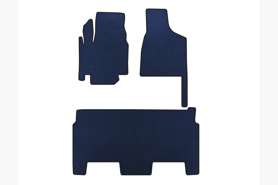 Dodge Grand Caravan V 2008-2020 EVA Mats (2008-2020, 2 Rows, 8-Seater/SXT Trim, Blue) Image