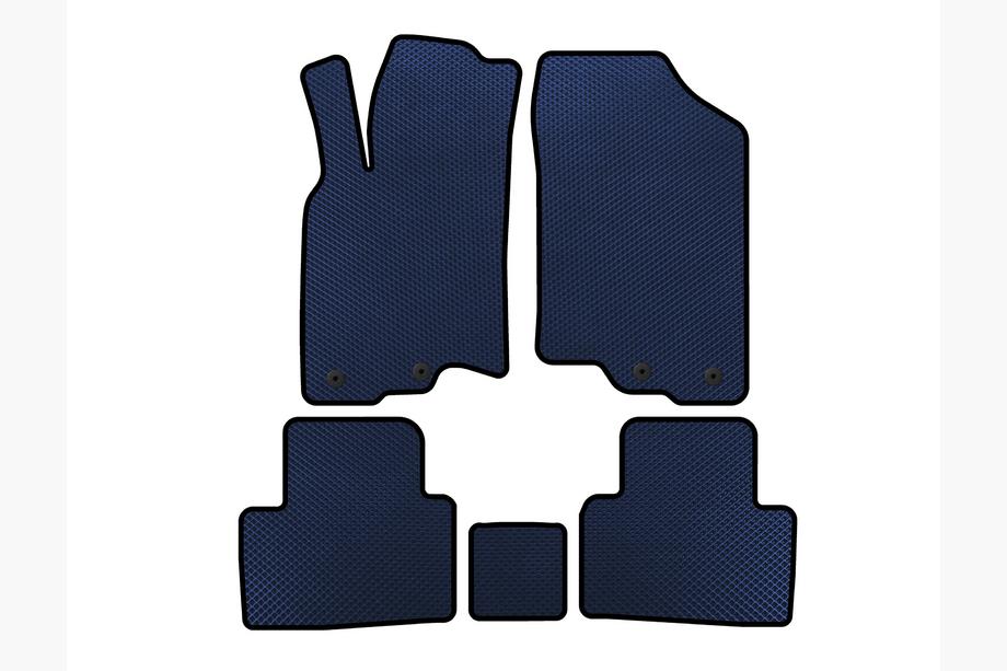 Honda Insight II 2009-2014 EVA Floor Mats (HB, Hybrid, Blue) Image