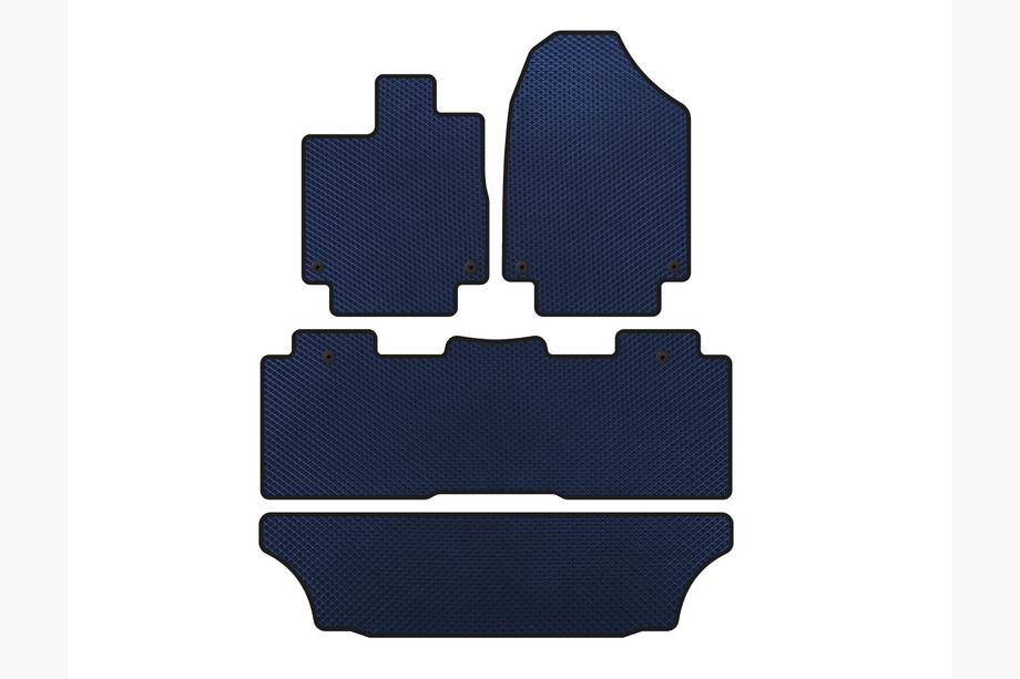 Honda Odyssey 2017– EVA Floor Mats (3 Rows, Blue) Image