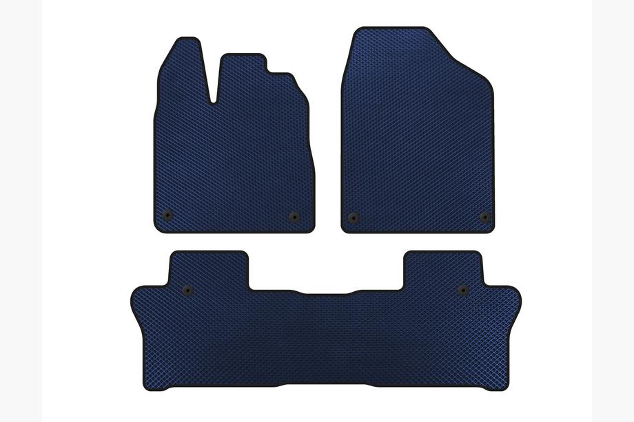 Honda Pilot 2015-2022 EVA Floor Mats (2 Rows, Blue) Image