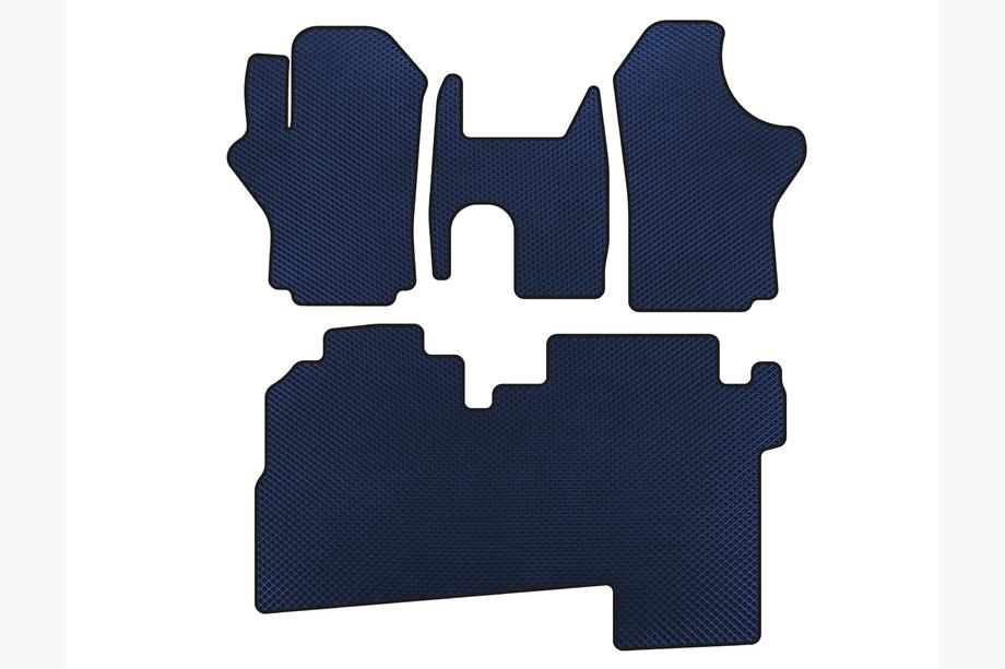 Hyundai H200, H1, Starex 1998-2007 EVA Floor Mats (2004-2007, 2 Rows, 8-Seater, Blue) Photo 1