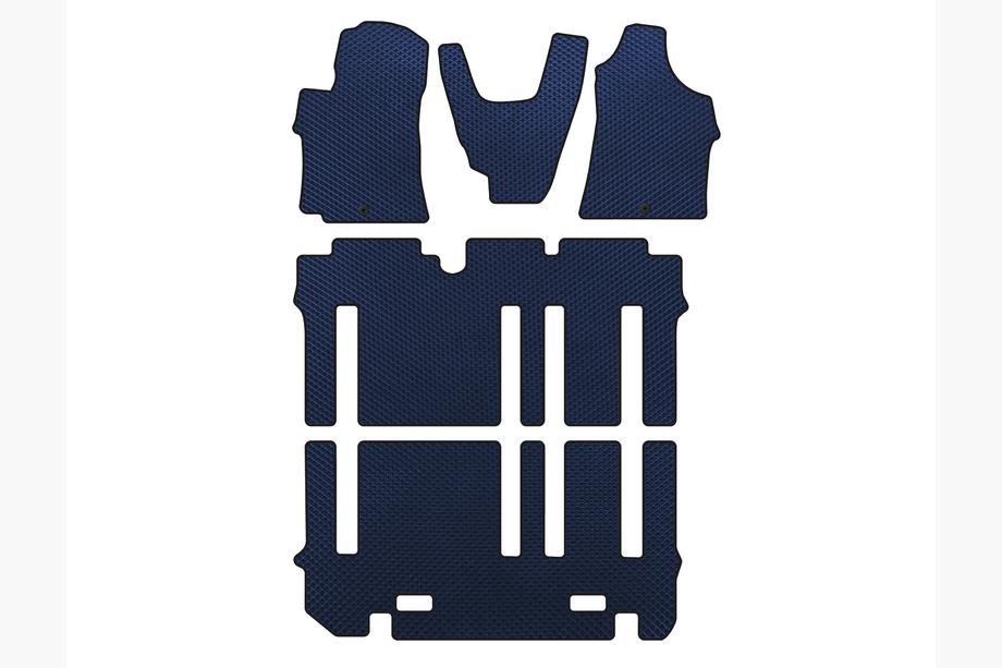Hyundai H300, H1, Starex 2008-2020 EVA Floor Mats (Full Set, Blue) Image