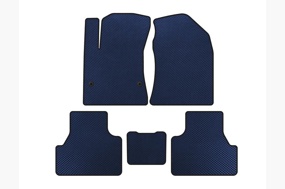 Hyundai Kona 2017-2023 EVA Floor Mats V2 (Electric, Blue) Image