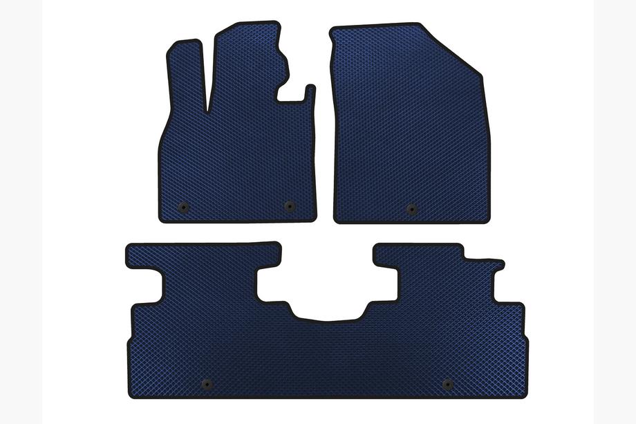 Hyundai Palisade 2018-2025 EVA Floor Mats (2 Rows, 7-Seater, Blue) Image