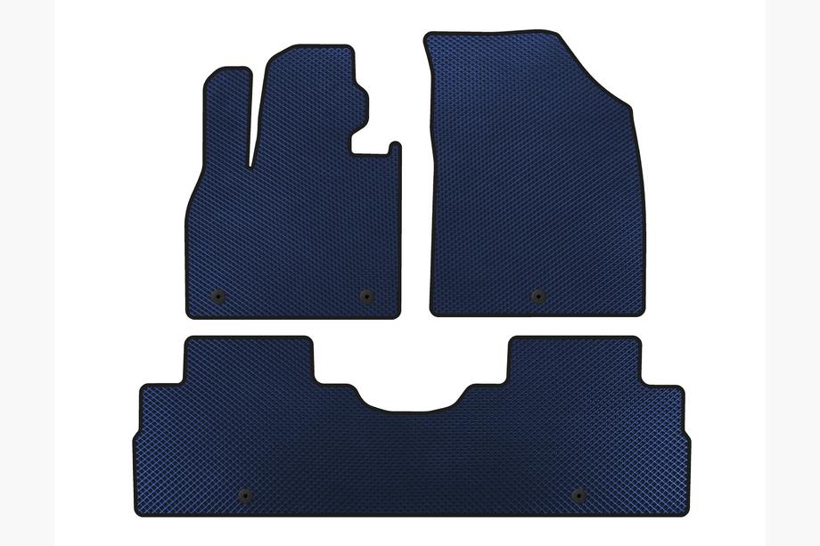 Hyundai Palisade 2018-2025 EVA Floor Mats (2 Rows, 8-Seater, Blue) Image