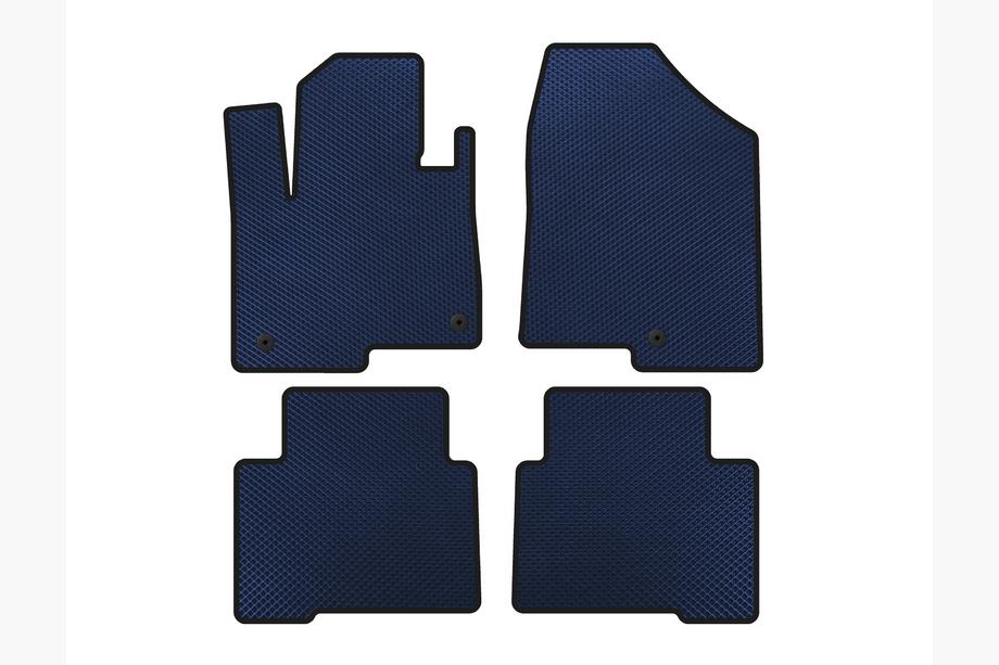 Hyundai Santa Fe 4 2018-2023 EVA Floor Mats (2 Rows, for Grand, Blue) Image