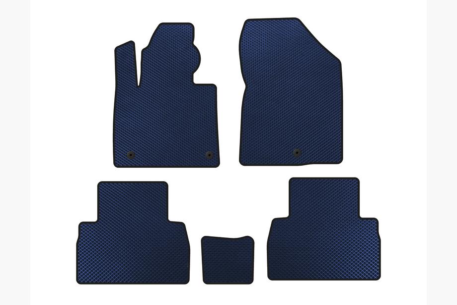 Hyundai Santa Fe 4 2018-2023 EVA Floor Mats (2018-2020, Blue) Image