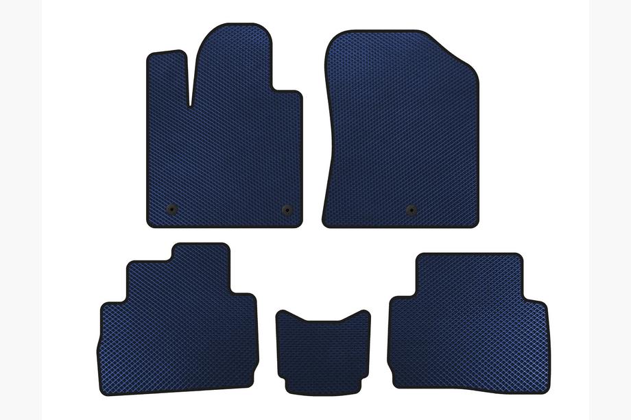 Hyundai Santa Fe 4 2018-2023 EVA Floor Mats (2020-2023, Blue) Image