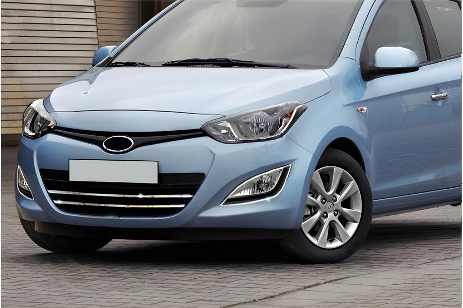 Hyundai I-20 2012-2014 Grille trim strips (2 pcs, stainless steel) Image
