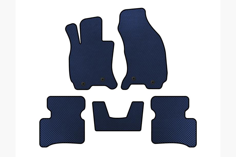 Jaguar X-Type 2001-2009 EVA Floor Mats (SD, Floor-Mounted Gas Pedal, Blue) Image