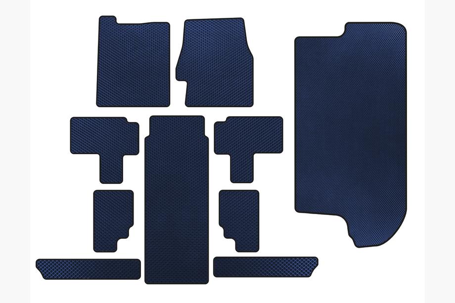 Kia Carnival 2002-2013 EVA Floor Mats (Full Set, Blue) Image