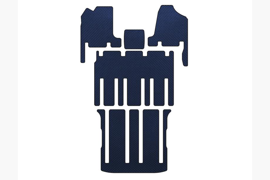 Kia Carnival 2002-2013 EVA Floor Mats (3 Rows, Blue) Image