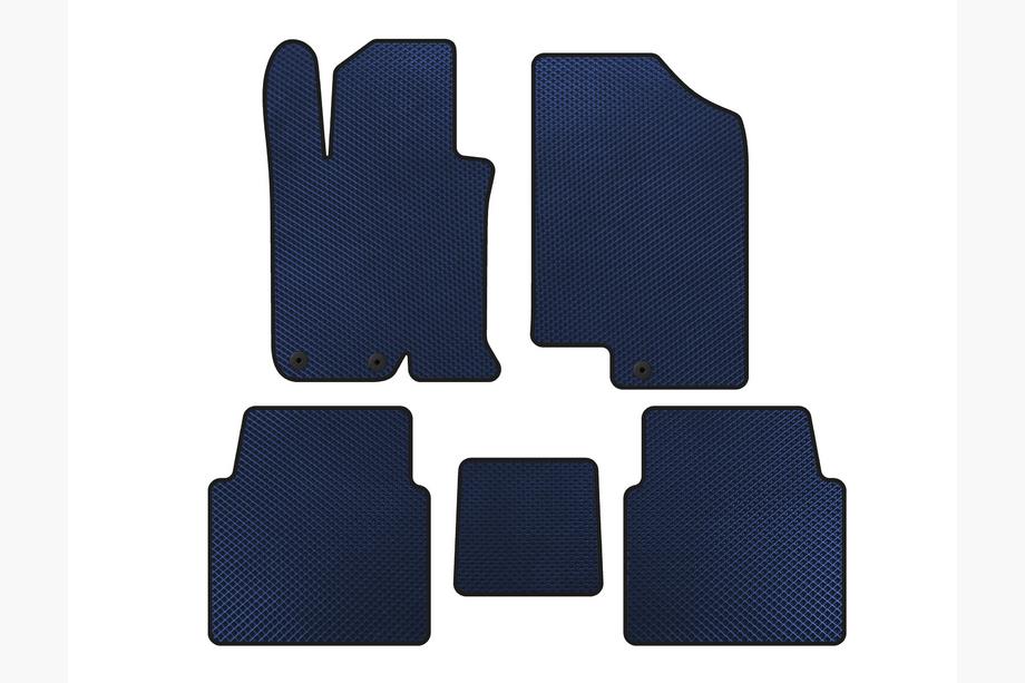 Kia Optima 2010-2016 EVA Floor Mats V-1 (SD, Blue) Image