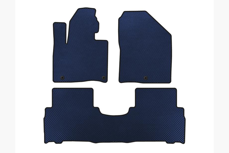 Kia Sorento III UM 2014-2020 EVA Floor Mats (2014-2018, 5-Seater, Blue) Photo 1