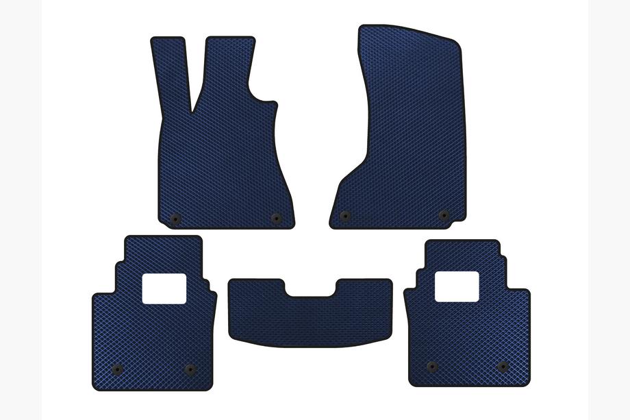 Maserati Quattroporte 2013-2023 EVA Floor Mats (SD, Blue) Image