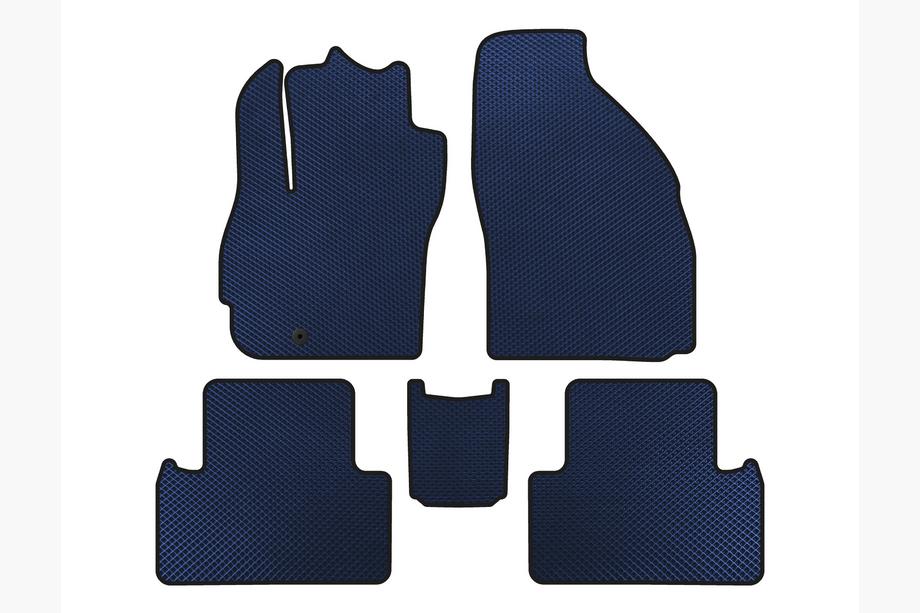 Mazda 5 2005-2009 EVA Floor Mats (2 Rows, 7-Seater, Blue) Image