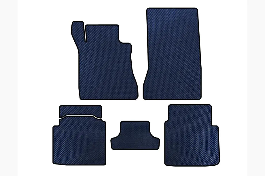 Mercedes S-class W126 1979-1991 EVA Floor Mats (SD, Short Base, Blue) Image